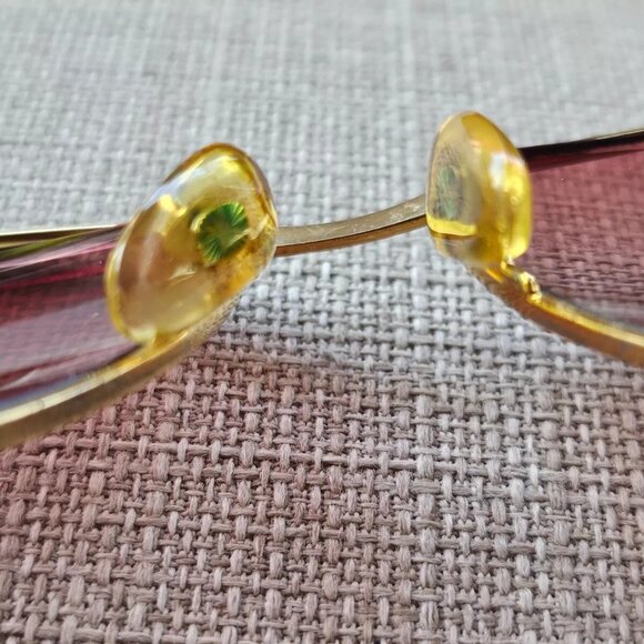 Tura Women Eyeglasses/Sunglasses Frame Gold Tone Vintage Glasses Made in Italy